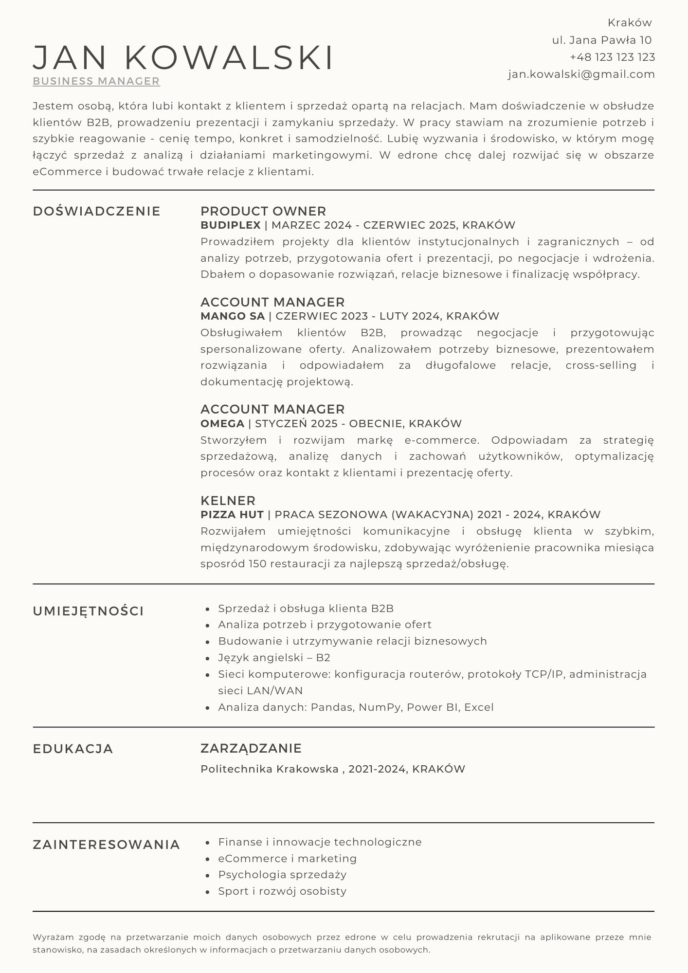 Krok 3: Gotowe CV dopasowane do oferty